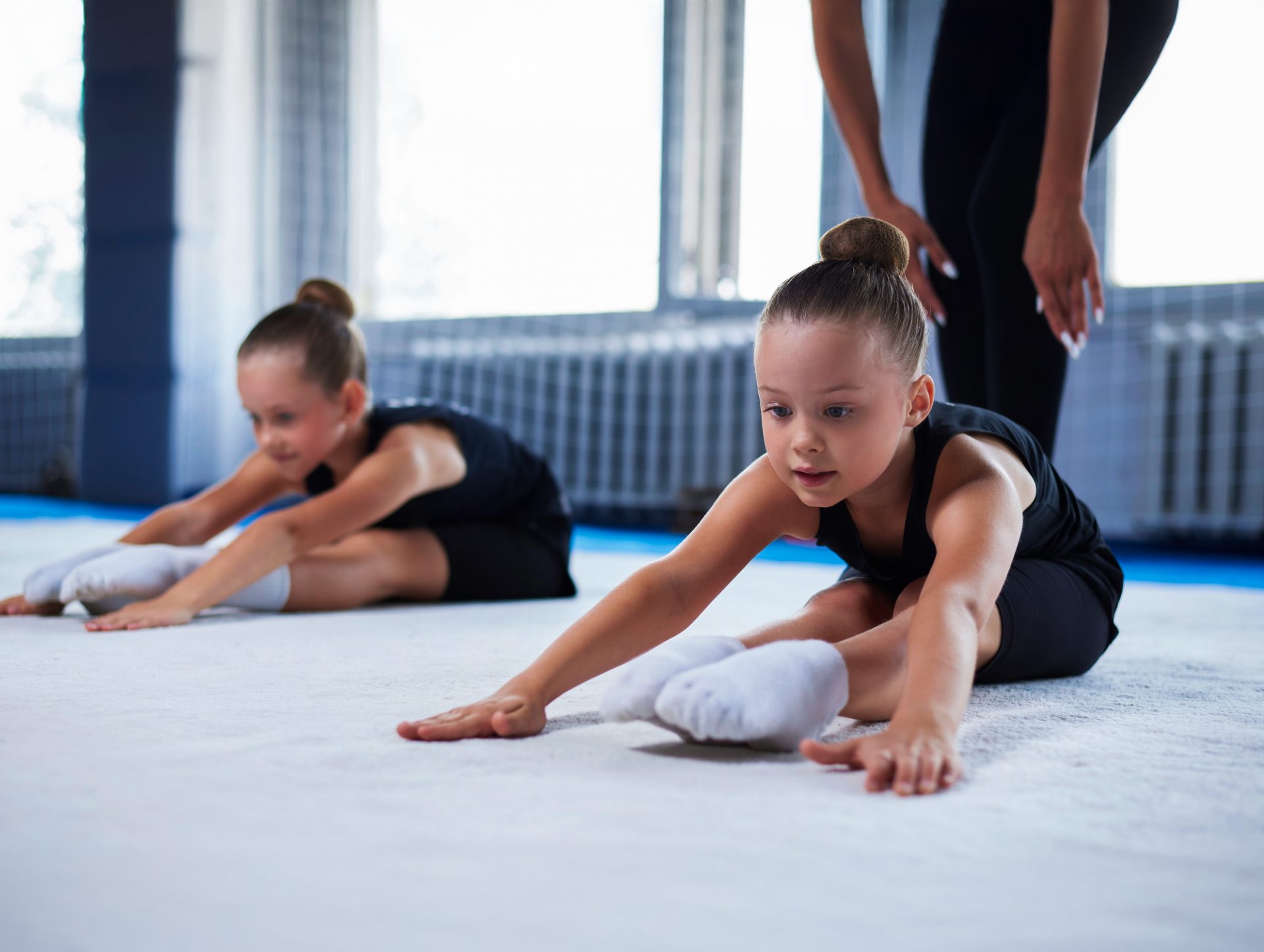 Children in a gymnastics class