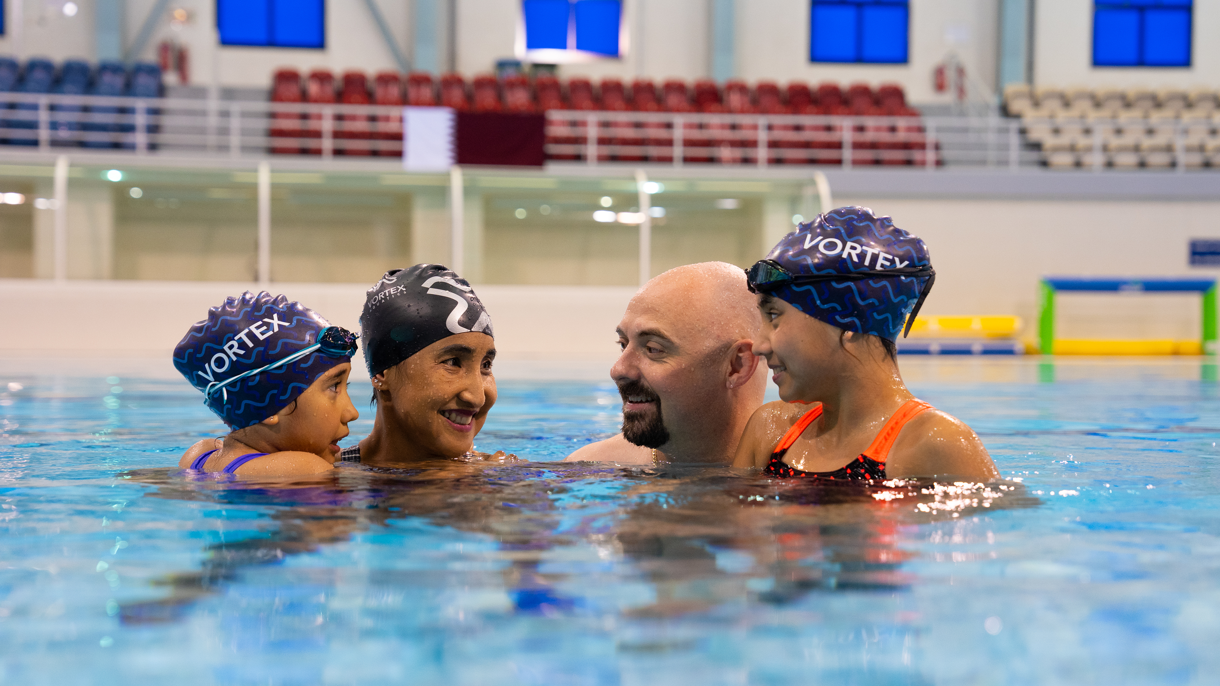 Family pool for relaxed swimming