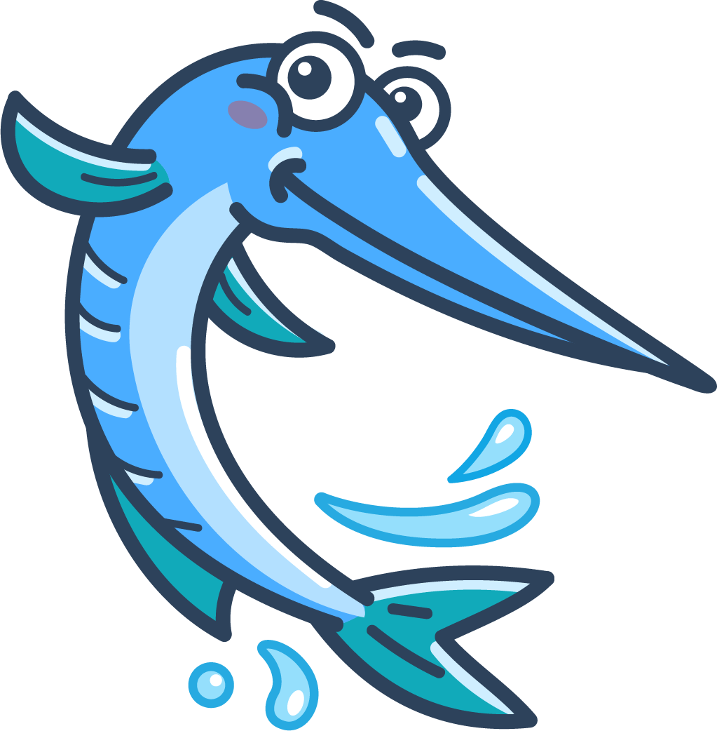 Nitro Needlefish mascot