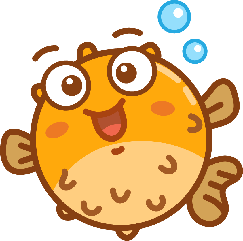 Bubbly Blowfish mascot