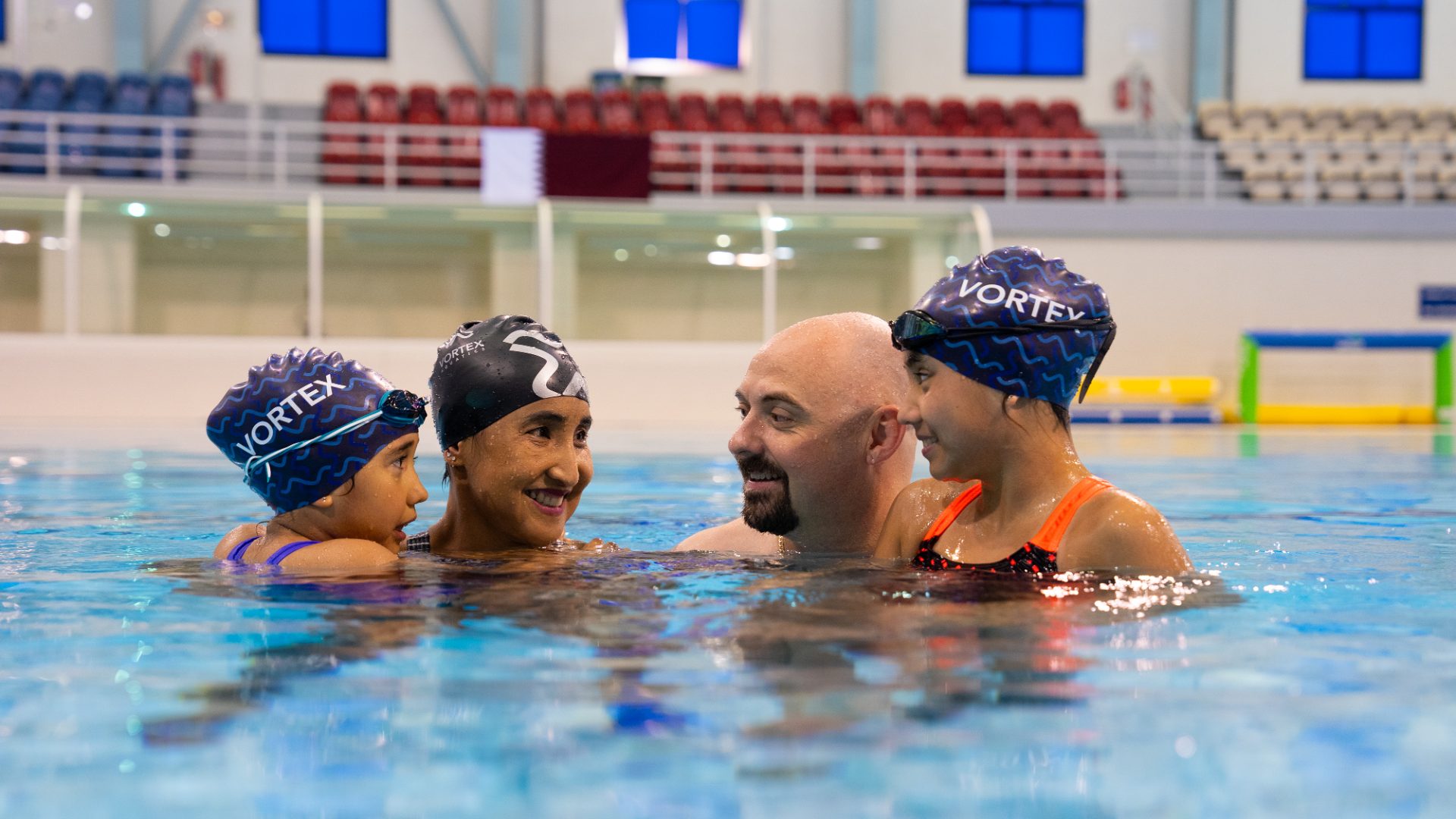 Family pool for relaxed swimming