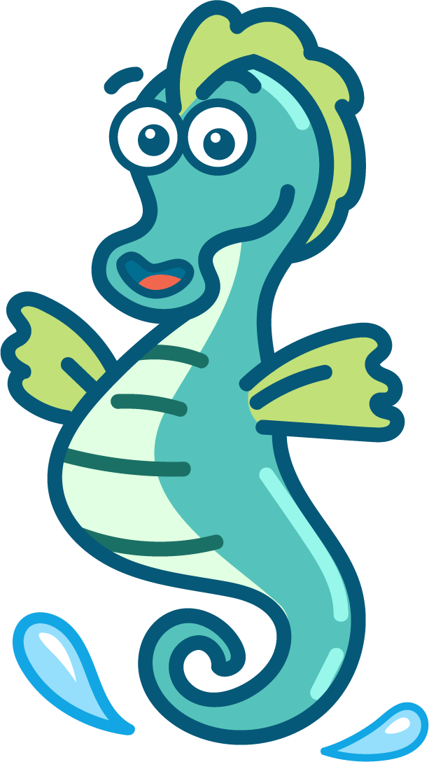 Seahorse Splash mascot