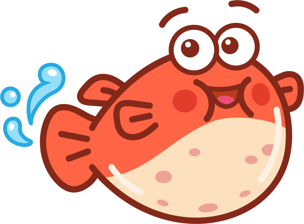 Paddle Pufferfish mascot